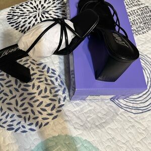 Black Strappy Women's Heels